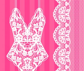 Lace with underwear vector design 01