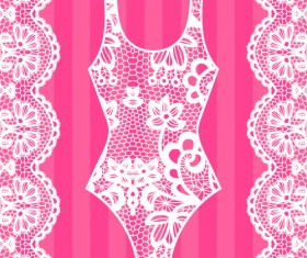 Lace with underwear vector design 02