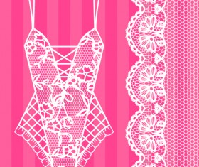 Lace with underwear vector design 03