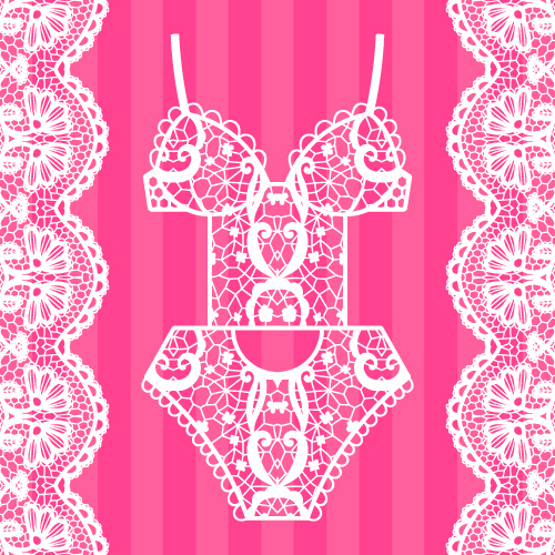 Lace with underwear vector design 04