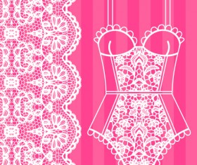 Lace with underwear vector design 06