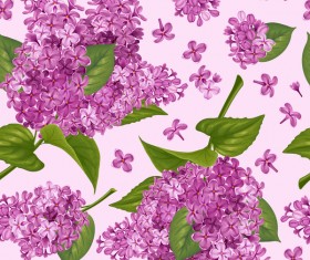 Lilac seamless pattern template vector 01