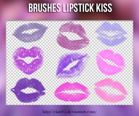 Lipstick Kiss photoshop brushes