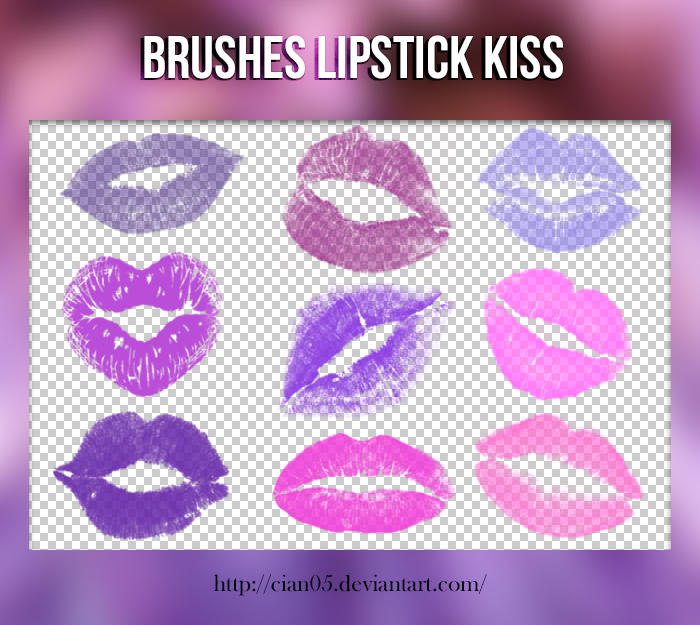 Lipstick Kiss photoshop brushes free download