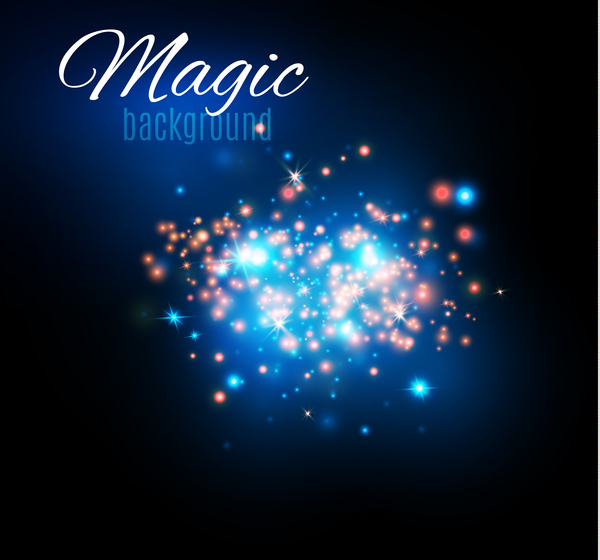 Magic light shine background vector 04