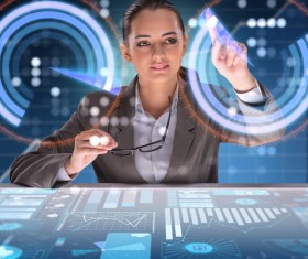 Master the advanced technology business woman Stock Photo 03