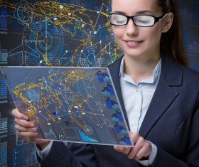 Master the advanced technology business woman Stock Photo 04