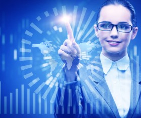 Master the advanced technology business woman Stock Photo 05