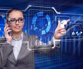 Master the advanced technology business woman Stock Photo 07
