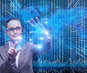 Master the advanced technology business woman Stock Photo 08