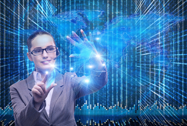 Master the advanced technology business woman Stock Photo 08