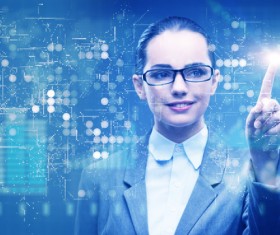 Master the advanced technology business woman Stock Photo 09