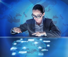 Master the advanced technology business woman Stock Photo 10