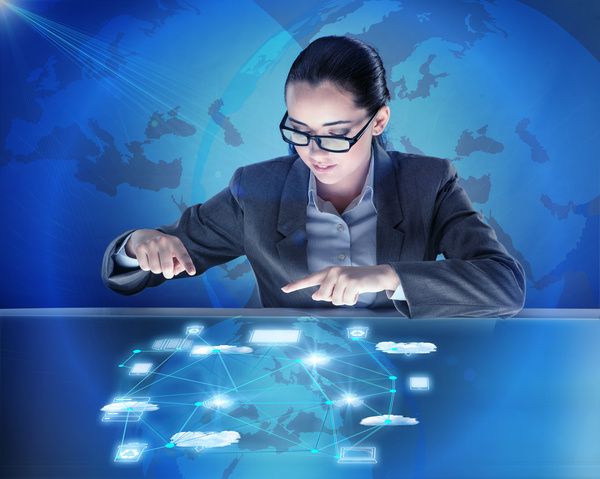 Master the advanced technology business woman Stock Photo 10