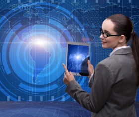 Master the advanced technology business woman Stock Photo 11