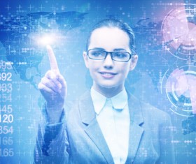 Master the advanced technology business woman Stock Photo 12