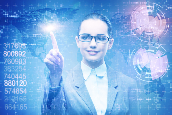 Master the advanced technology business woman Stock Photo 12