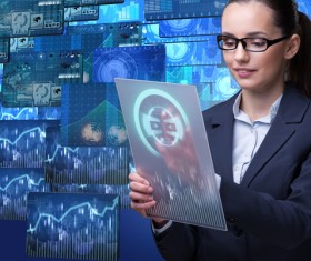 Master the advanced technology business woman Stock Photo 13