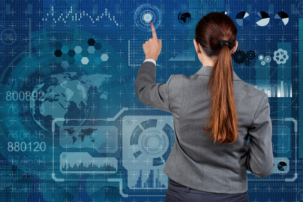 Master the advanced technology business woman Stock Photo 14