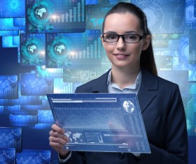 Master the advanced technology business woman Stock Photo 15