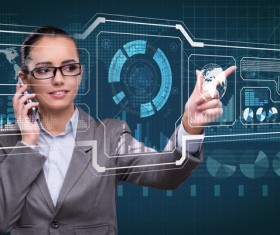 Master the advanced technology business woman Stock Photo 16