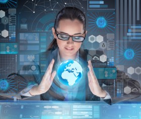 Master the advanced technology business woman Stock Photo 18