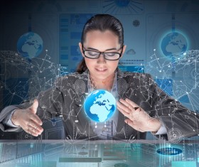 Master the advanced technology business woman Stock Photo 19