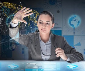 Master the advanced technology business woman Stock Photo 20