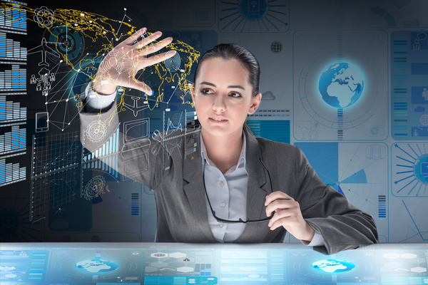 Master the advanced technology business woman Stock Photo 20