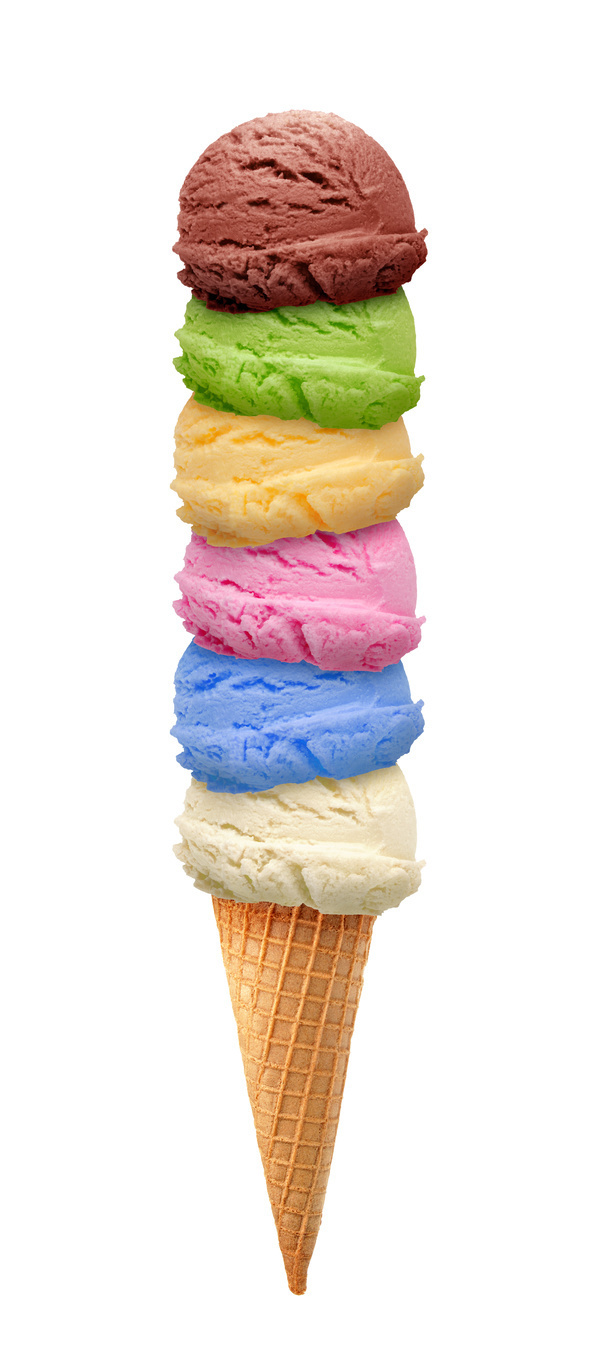 Mixed ice cream Stock Photo 04