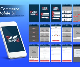 Mobile UI flat vector design