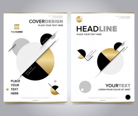 Modern style brochure and magazine cover vector