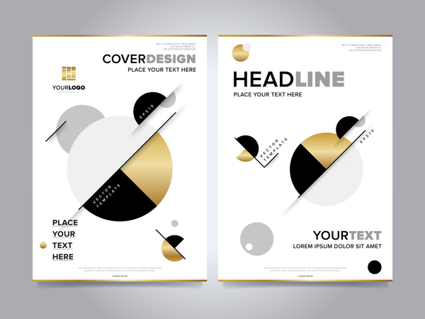 Modern style brochure and magazine cover vector