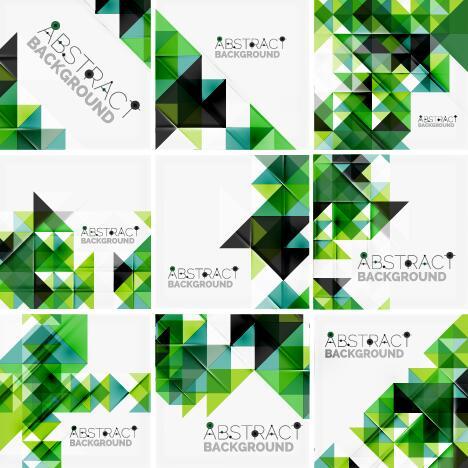 Modern triangle with abstract background vector