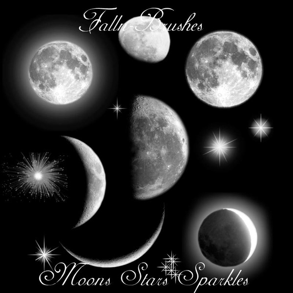 Moons Stars Sparkles PS brushes
