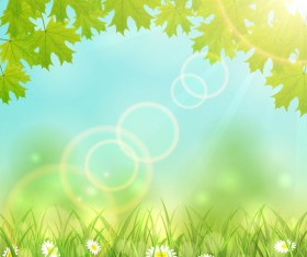 Nature background with leaves vector