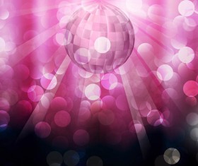 Neon ball with halation background vector 01