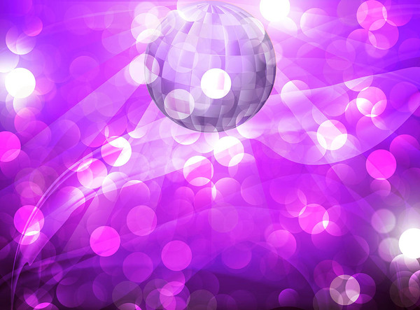 Neon ball with halation background vector 02