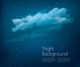 Night sky background with clouds vector