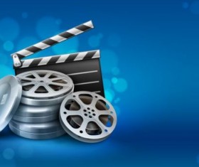 Online cinema background design vector 05