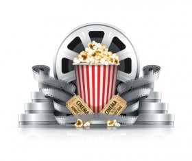 Online cinema background design vector 07