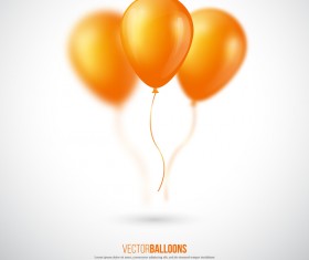 Orange balloon background illustration vector