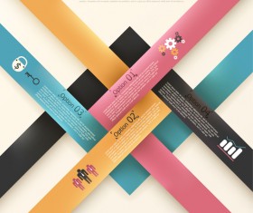 Origami options infographic template vector 03