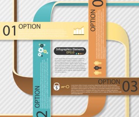 Origami options infographic template vector 06