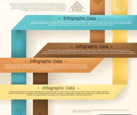 Origami options infographic template vector 07