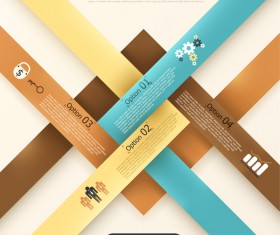 Origami options infographic template vector 09