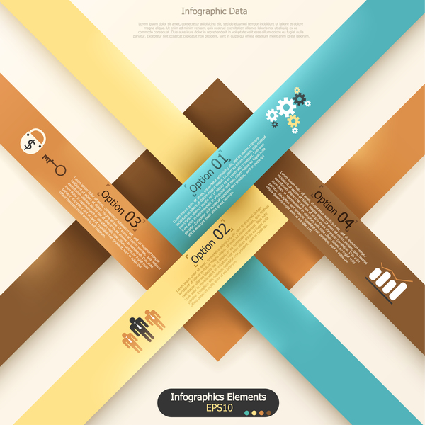 Origami options infographic template vector 09