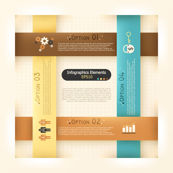 Origami options infographic template vector 10