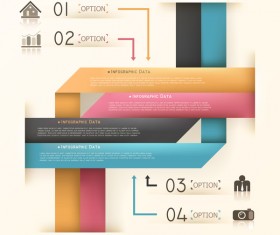 Origami options infographic template vector 11