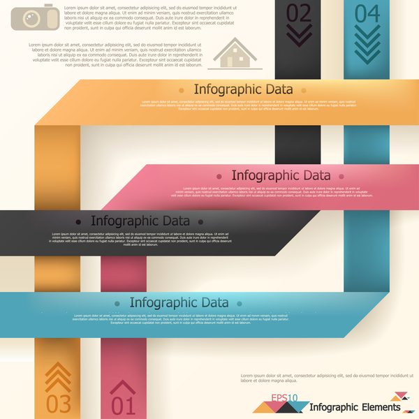 Origami options infographic template vector 12